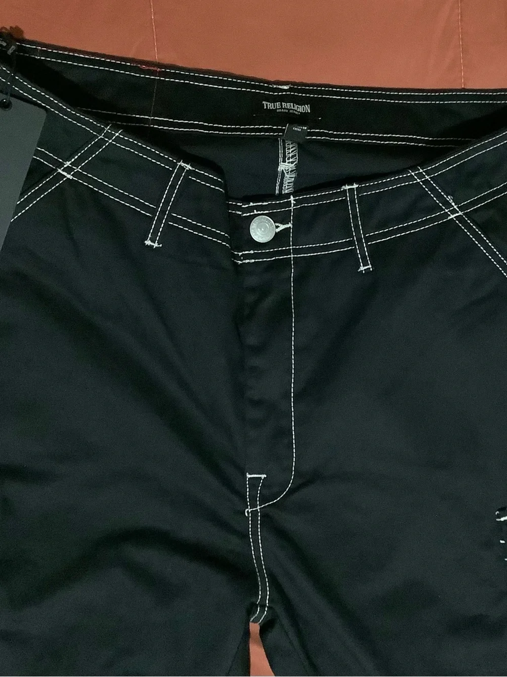 True Religion Cargo Pants Jet Black Men’s 36